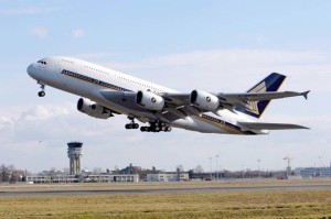 Plane-landing-at-Vilnius-airport