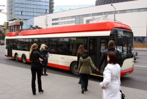 Trolleybus-in-Vilnius-center